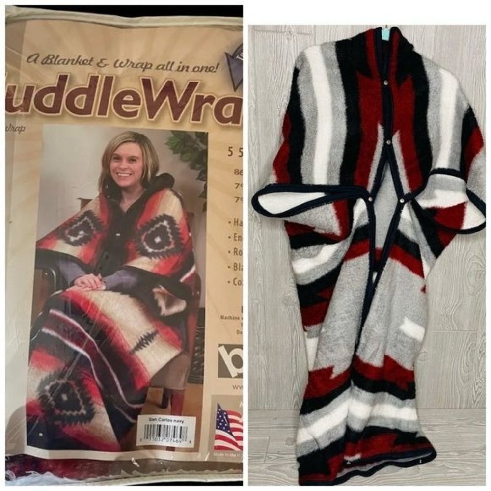 Biederlack Bedding Biederlack Southwest 62 X 56 Cuddle Wrap Zip Snap Blanket